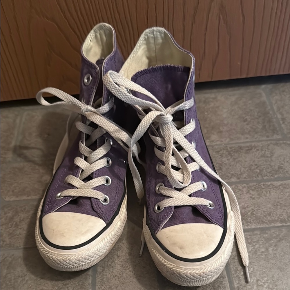 Converse Purple High-Top Sneakers with White Accents